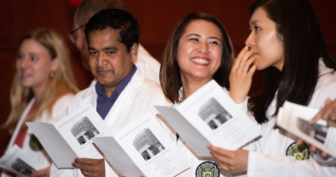 Medical Students attend a white coat ceremony