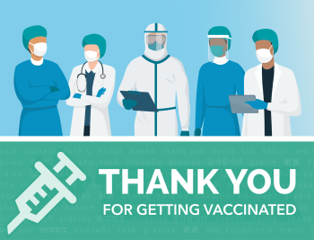 Thank you for getting vaccinated illustration
