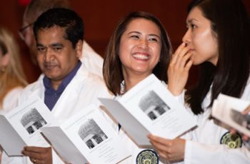 Medical Students attend a white coat ceremony
